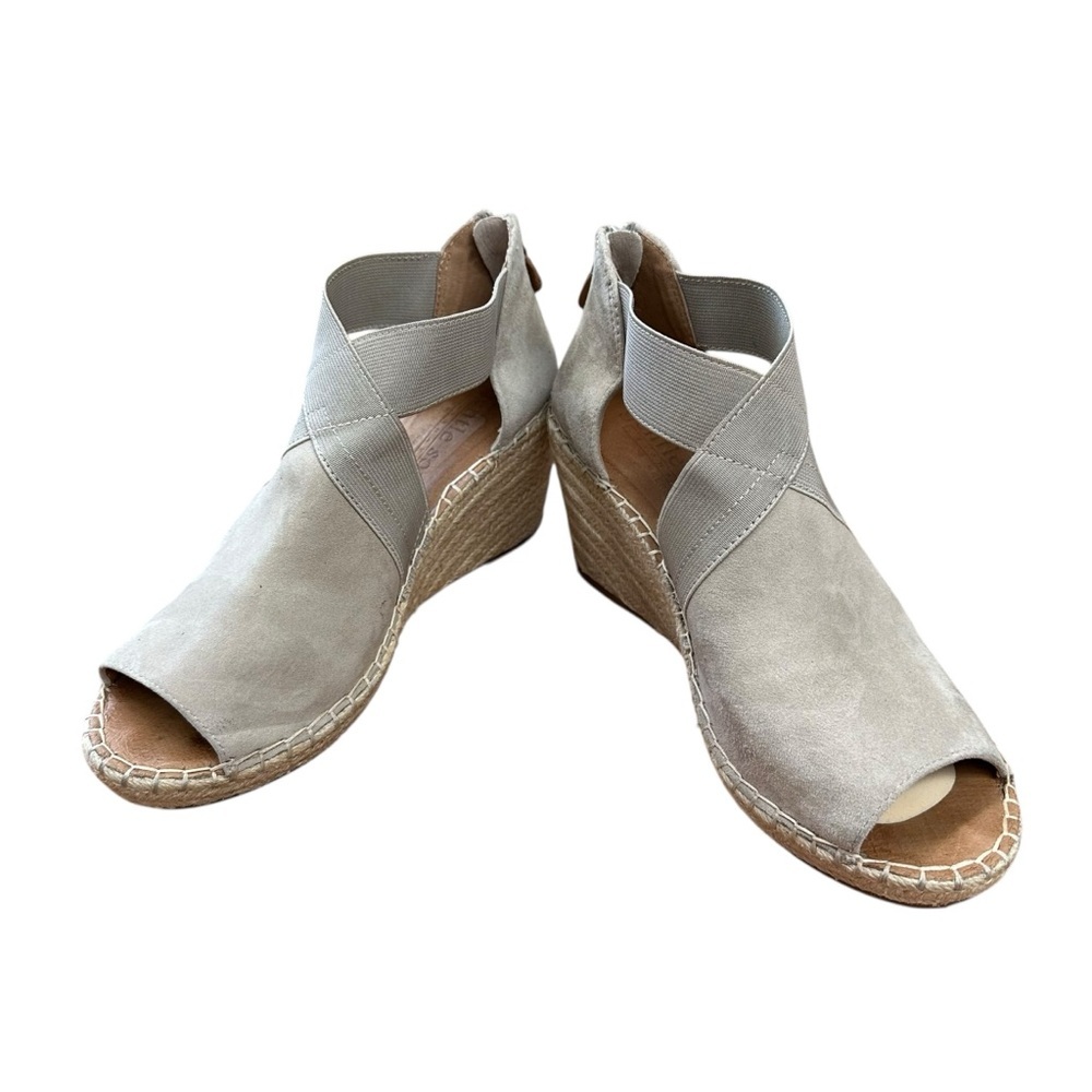 Gentle Souls by Kenneth Cole Colleen suede  wedge espadrille sandals 7.5 - Picture 7 of 11